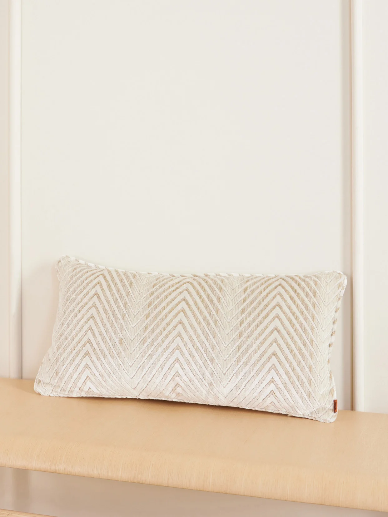 Ziggy Striped Velvet Cushion - 1