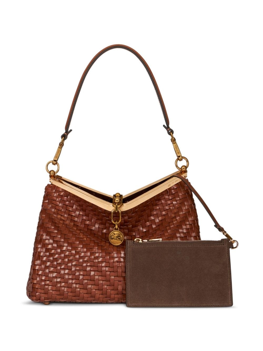 medium woven Vela shoulder bag - 7