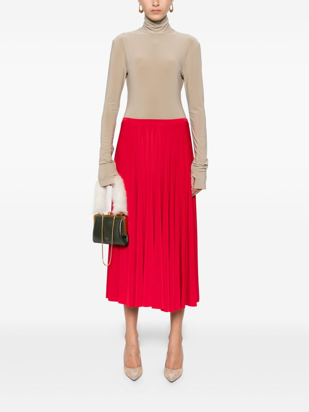 pleated midi skirt - 2