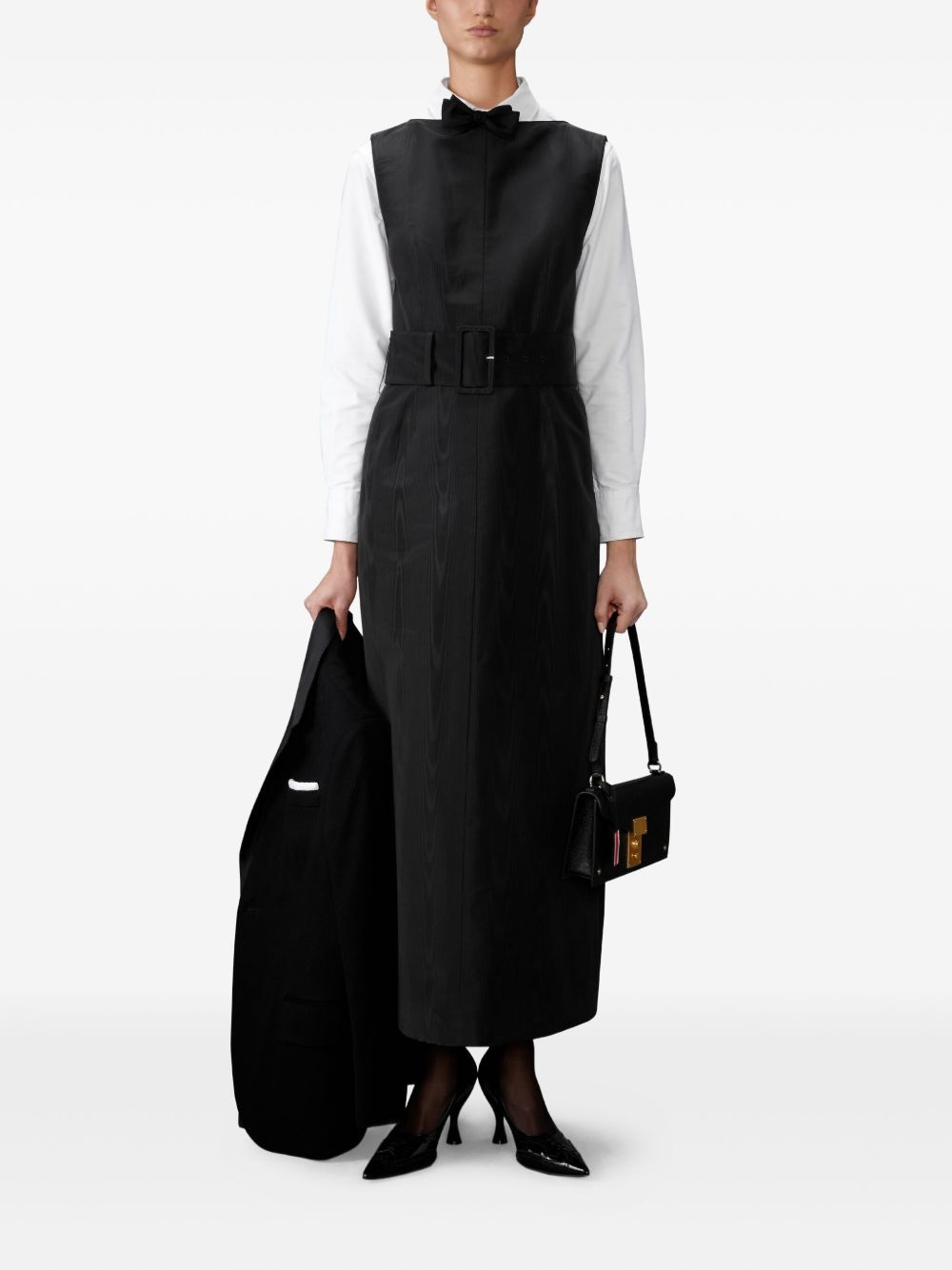 boat-neck belted maxi dress - 2