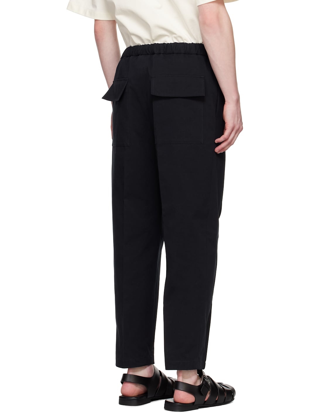 Navy Tapered Trousers - 3