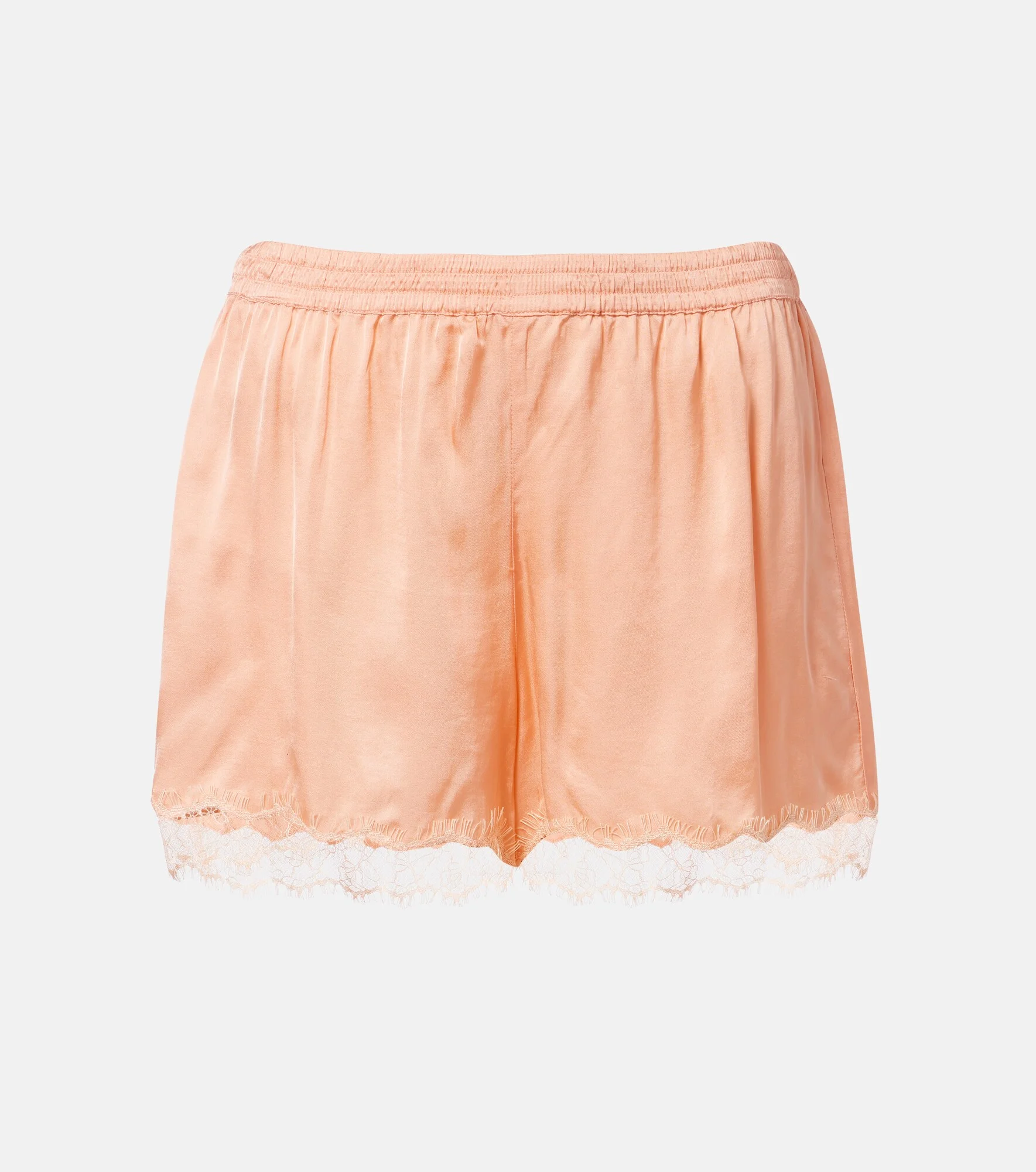Doris lace-trimmed satin shorts - 1