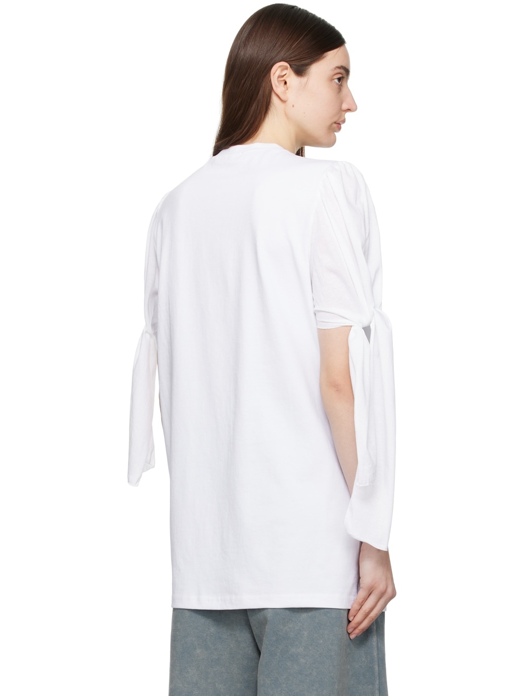 White Knotted T-Shirt - 3