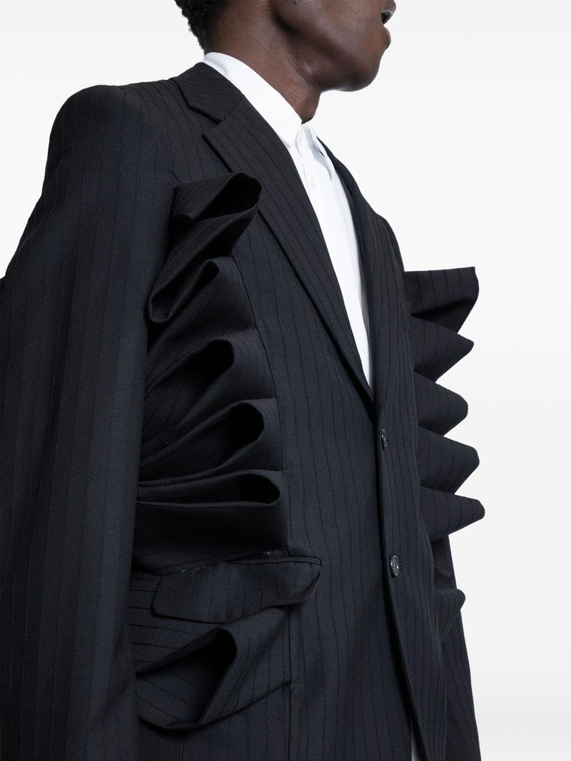 ruffled pinstripe blazer 5