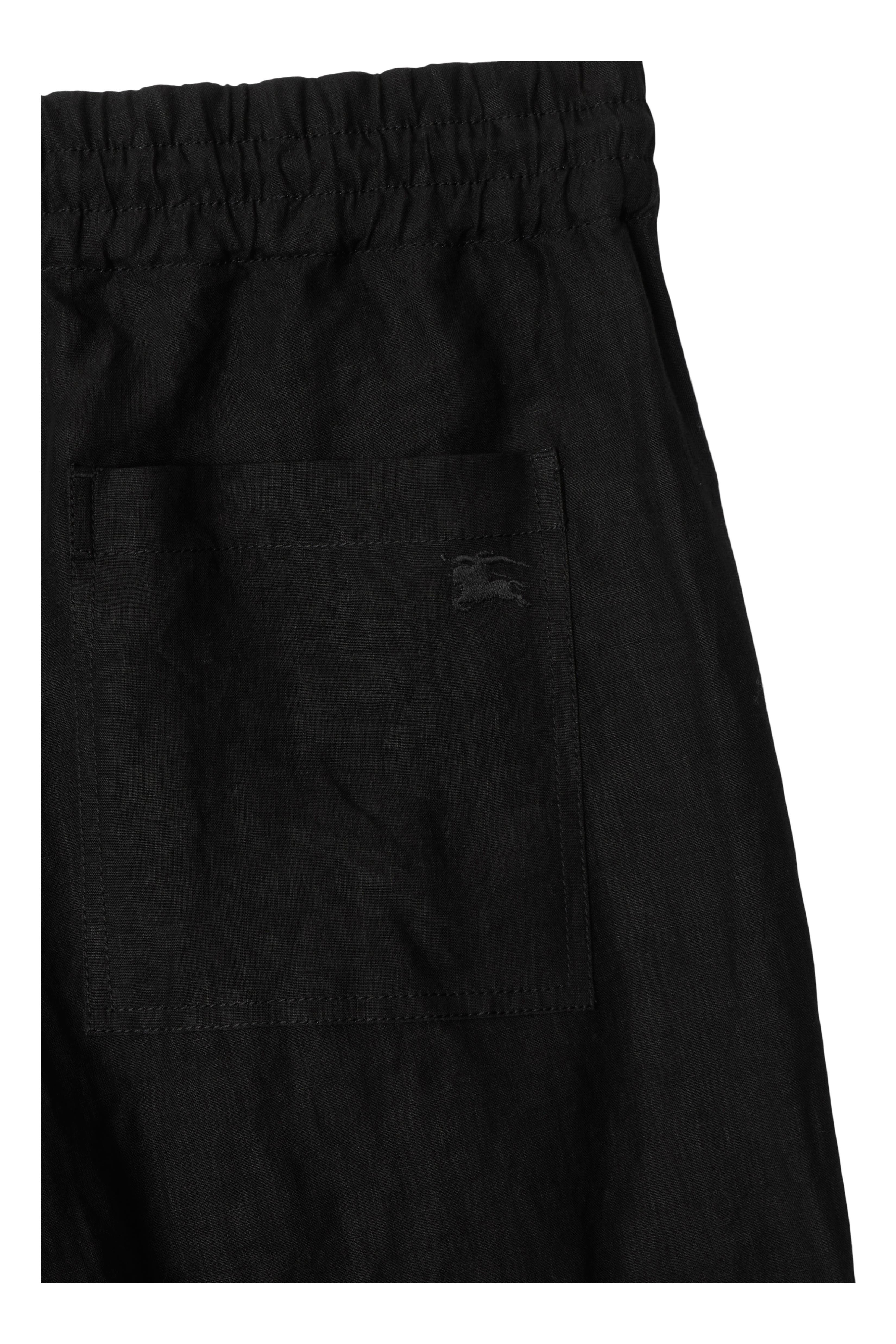 burberry Linen Trousers in Black at Nordstrom - 5