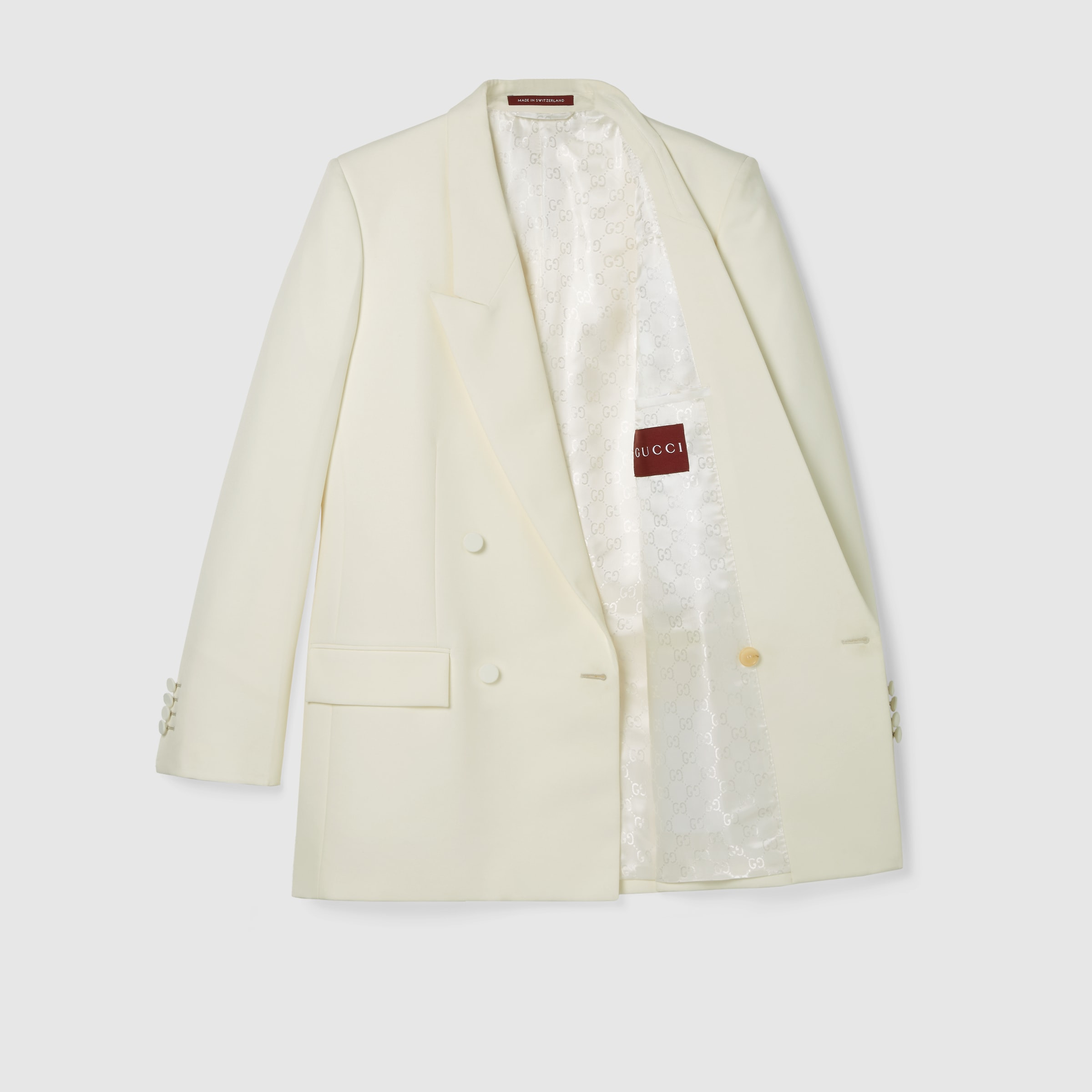 Double-breast technical panama jacket - 7
