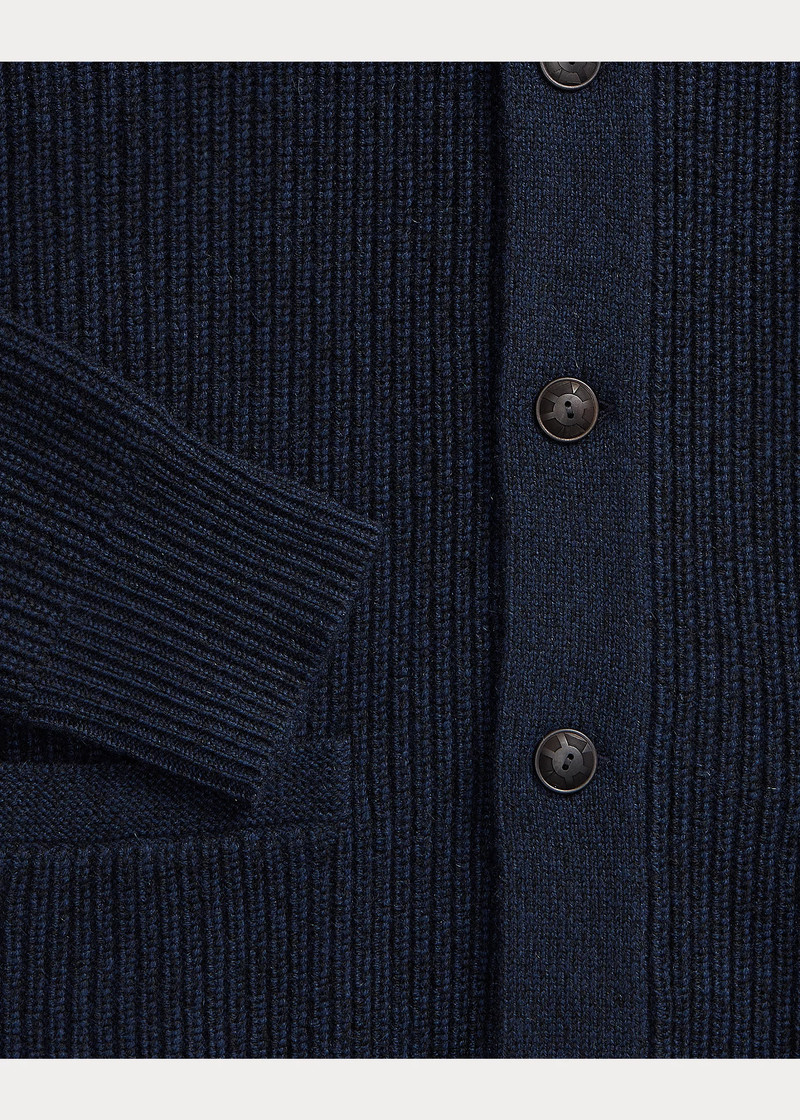 Textured 캐시미어 Shawl-Collar 카디건 4