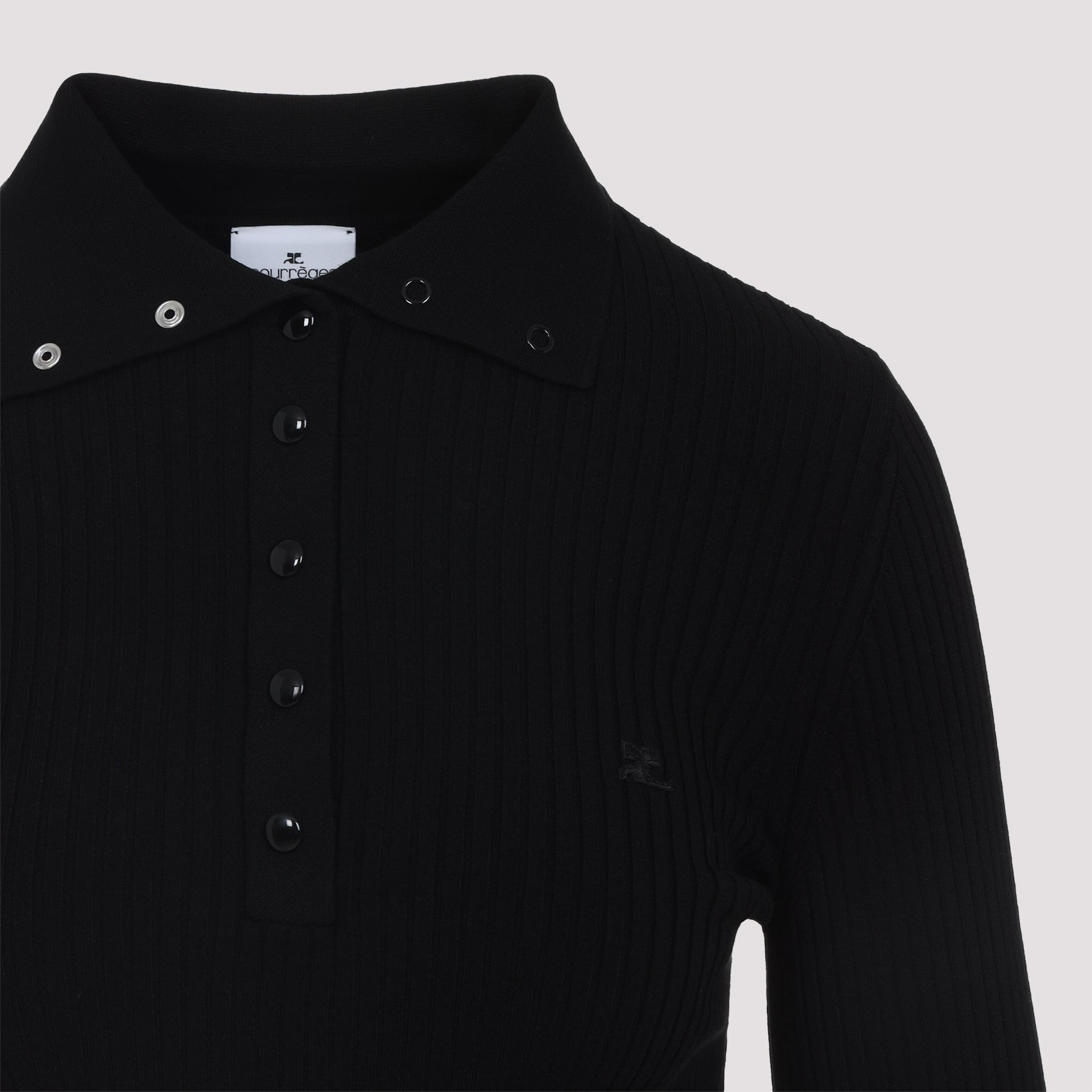 Courreges Classic Ribbed Polo Women - 3