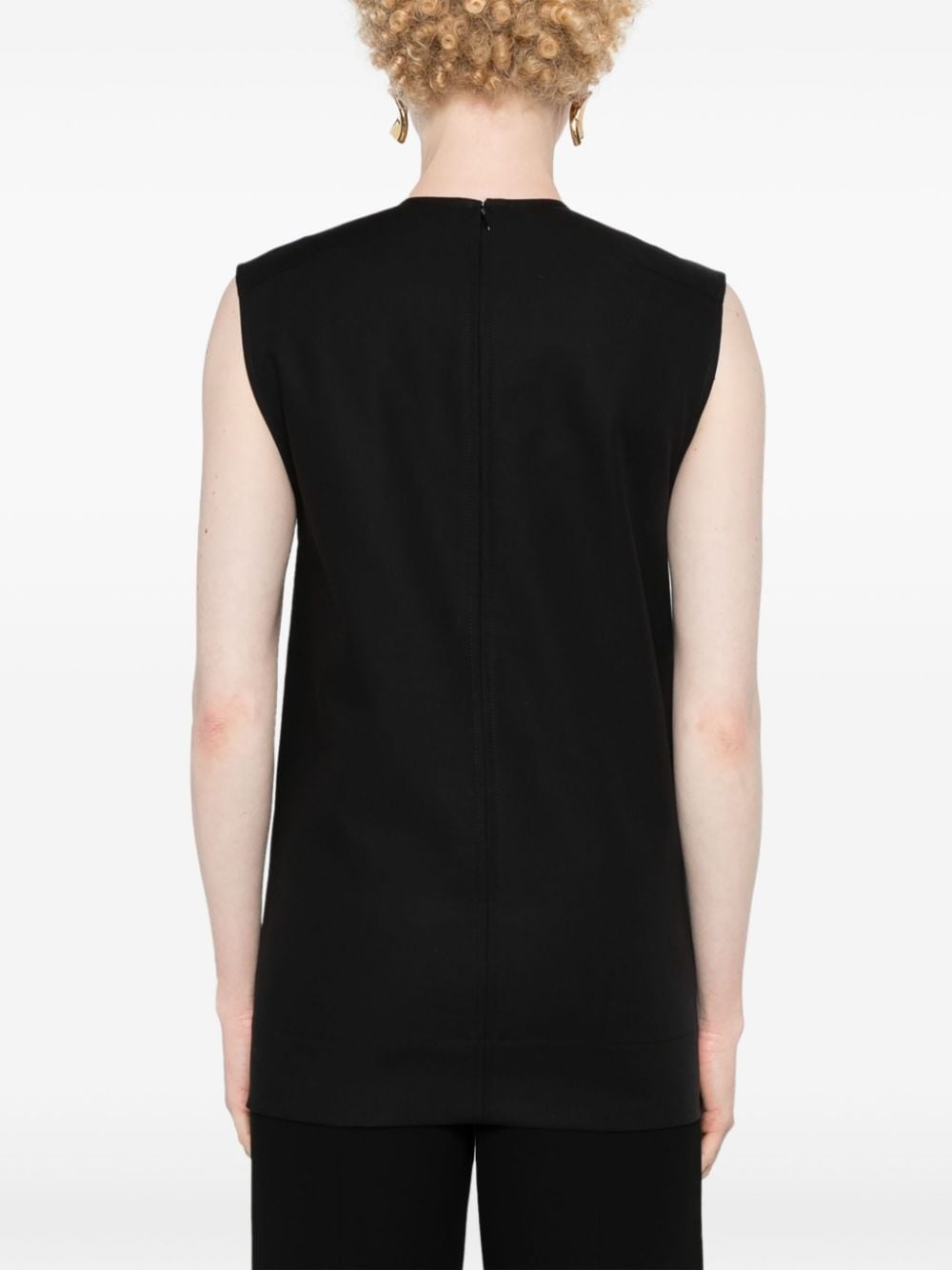 sleeveless seam-detailed top - 4