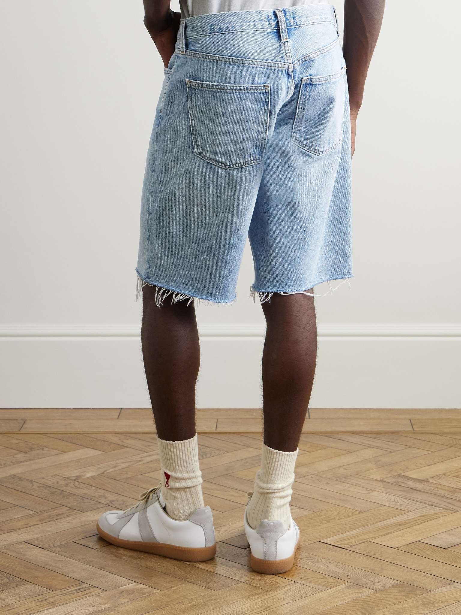 Anson Straight-Leg Frayed Denim Shorts - 4