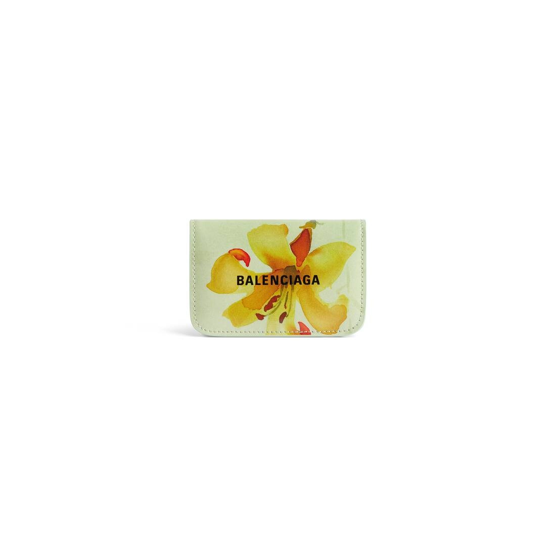 Women's Cash Mini Wallet Lillies Print  in Green - 1