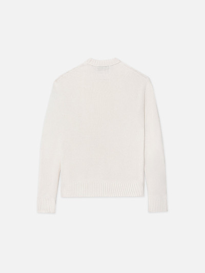 FRAME The Cashmere Crewneck Sweater in Cream outlook