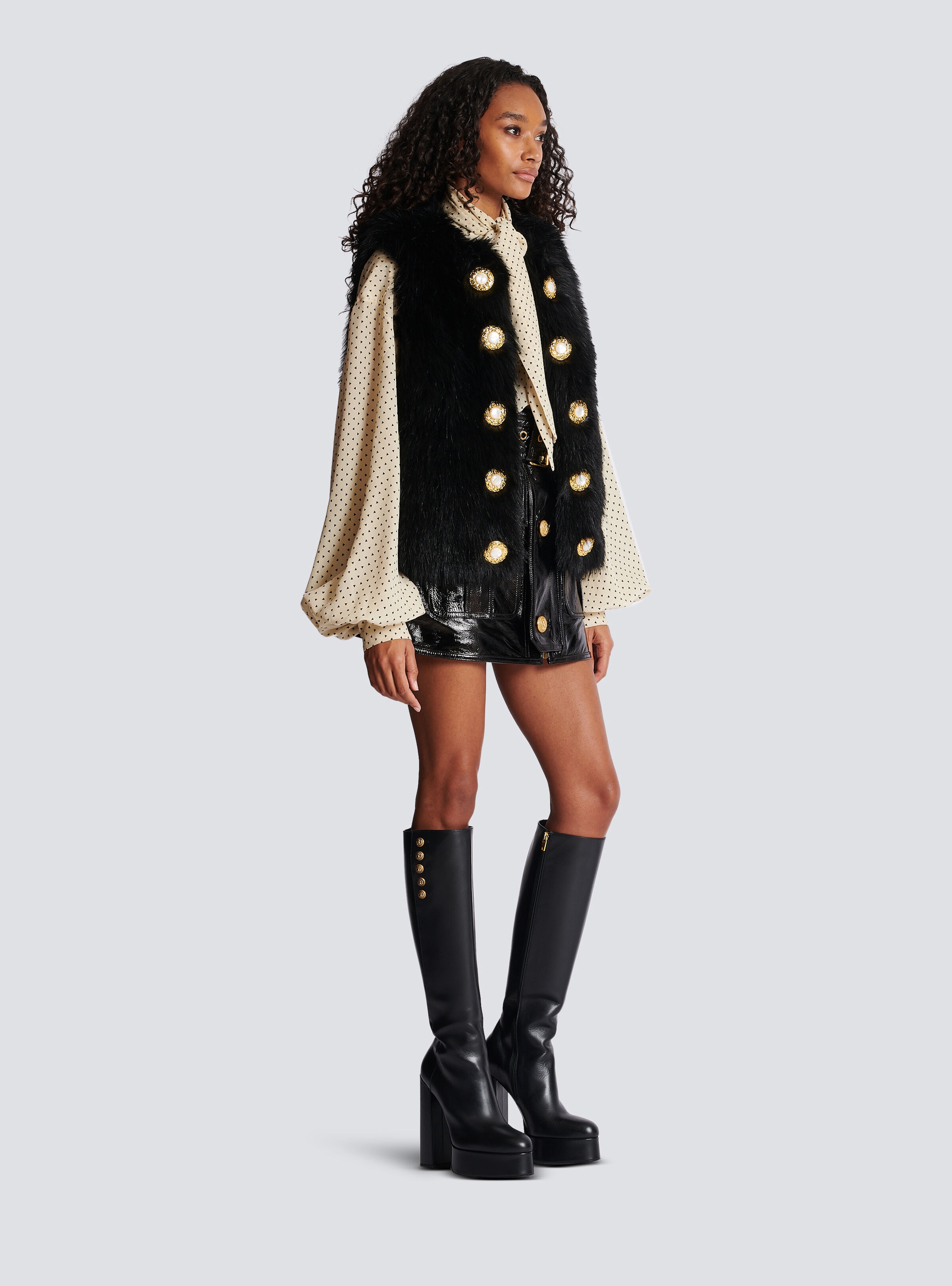 Faux fur gilet - 3