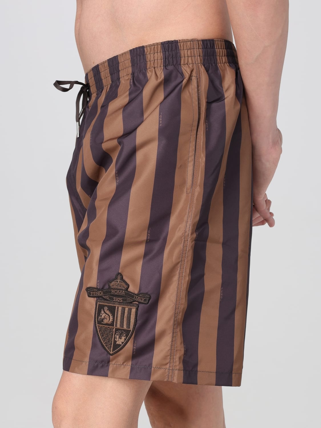 Fendi striped nylon swim shorts - 4