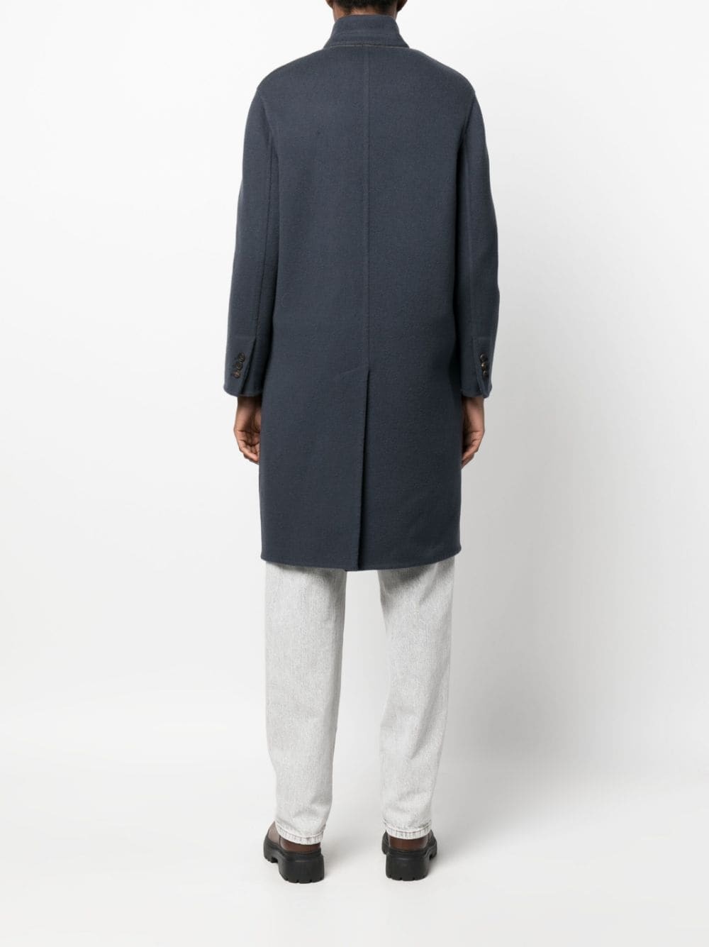 double-breasted button-fastening coat - 4