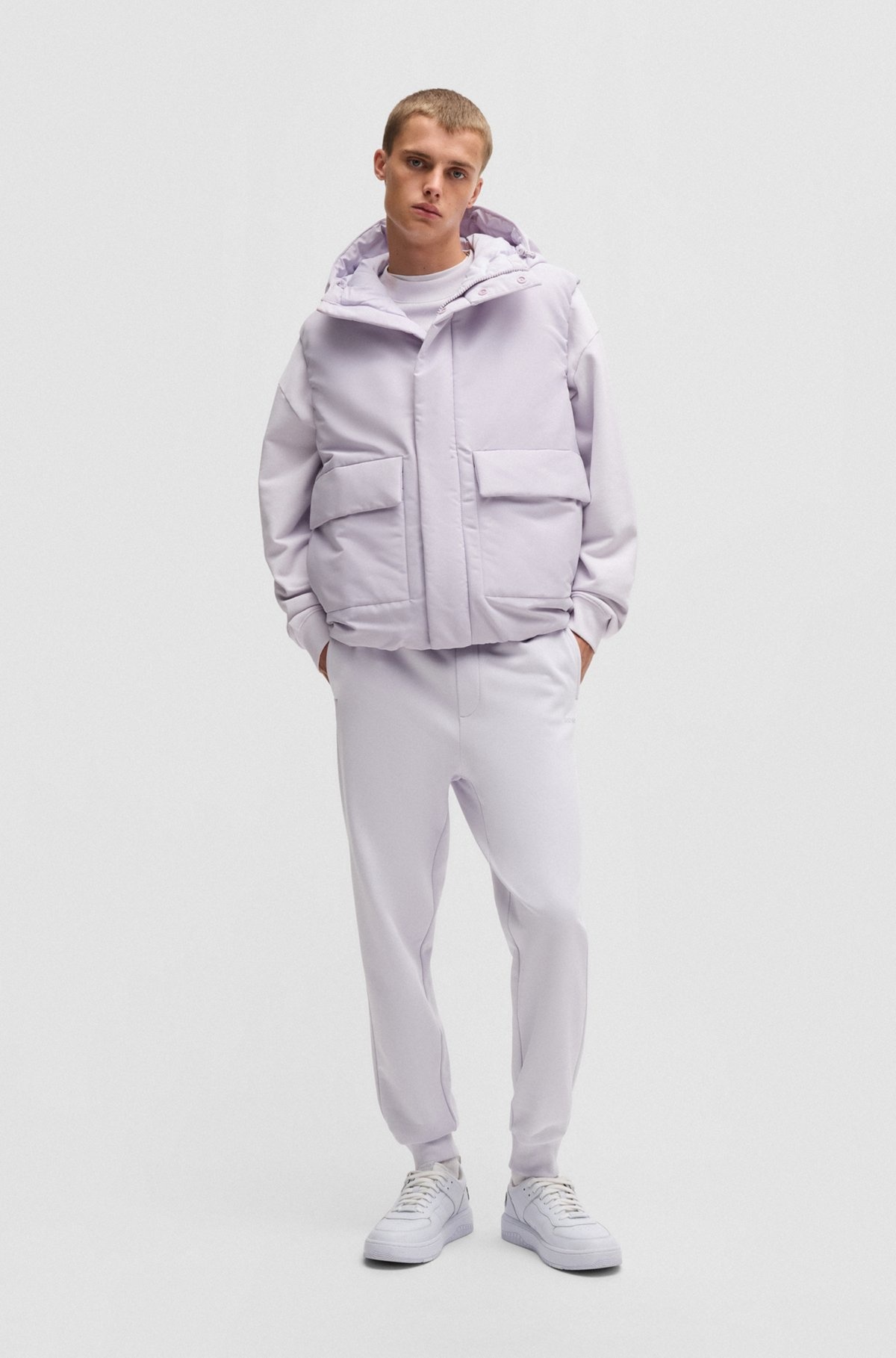 COTTON-TERRY TRACKSUIT BOTTOMS WITH LOGO PRINT - 4