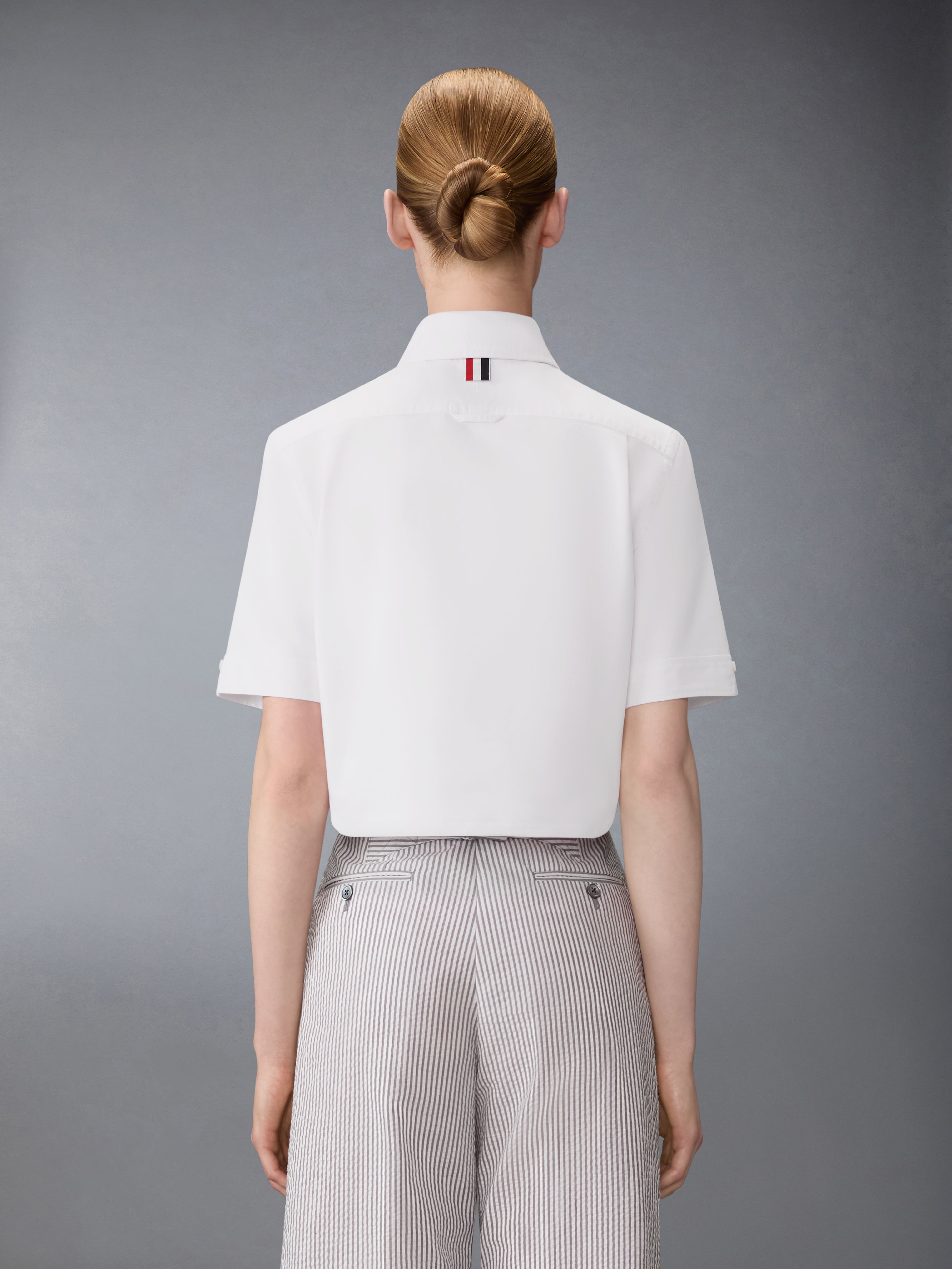OXFORD CROPPED SHORT SLEEVE SHIRT - 3