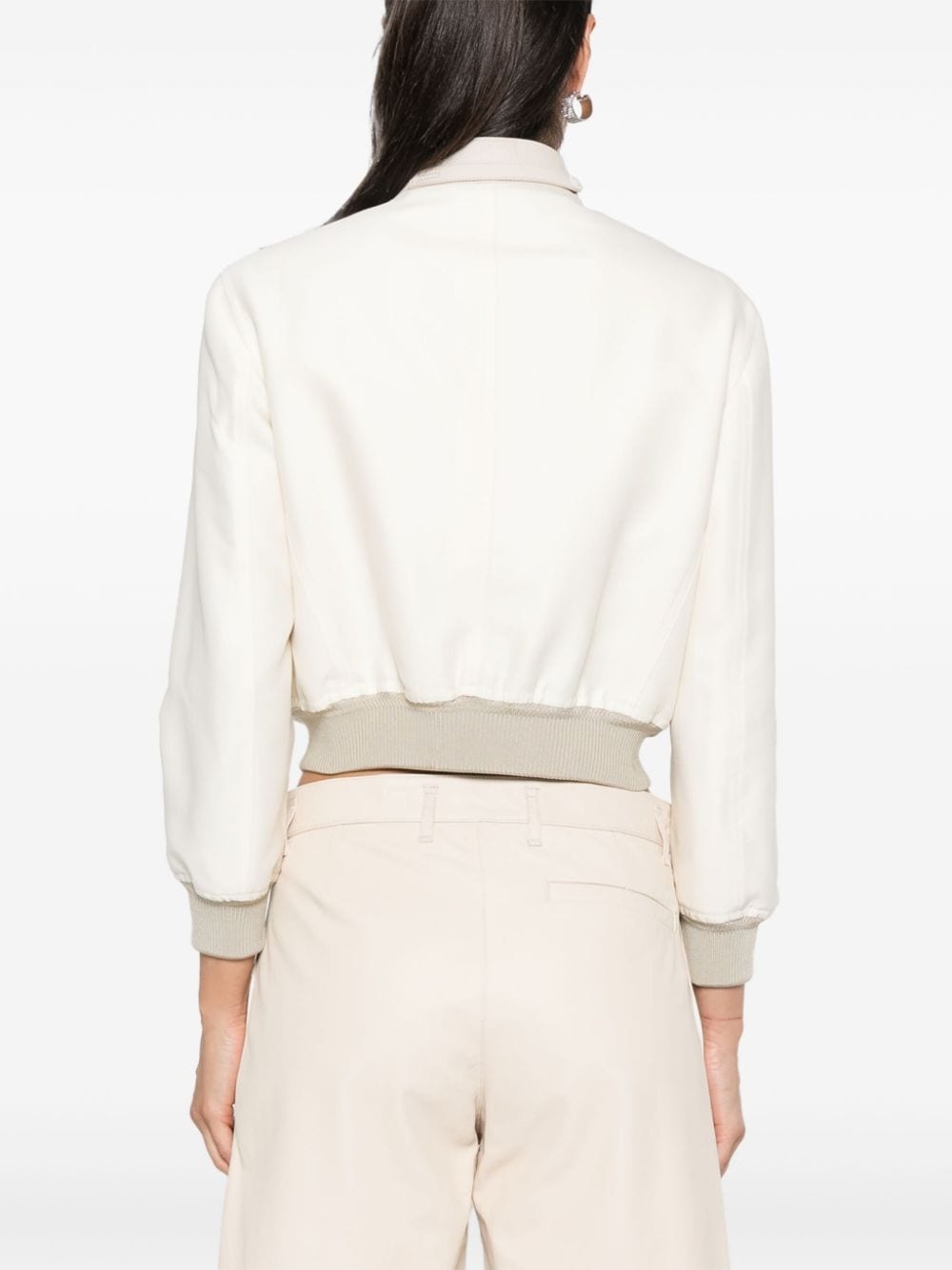 contrasting-trim jacket - 4