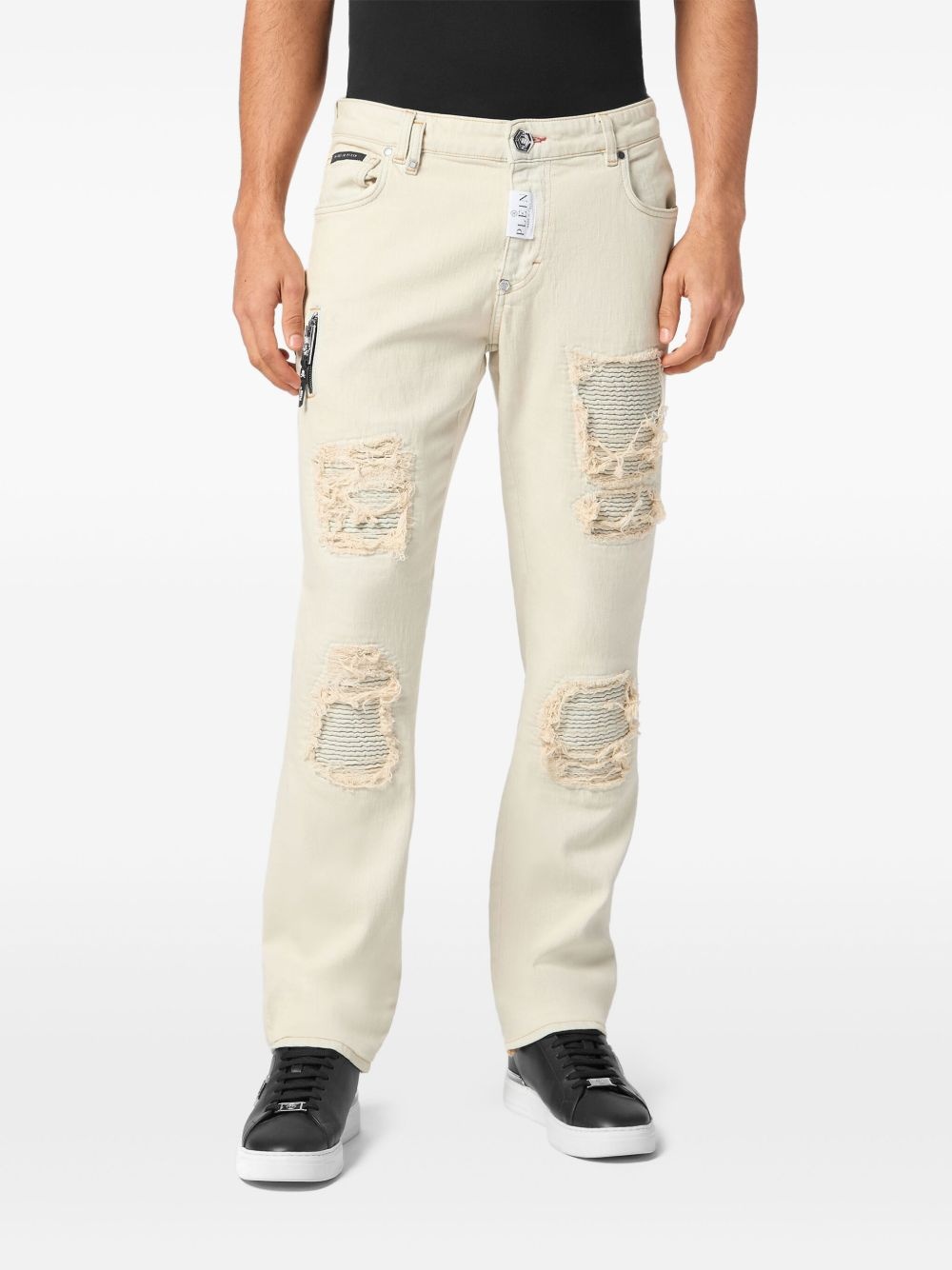 logo-patch jeans - 3