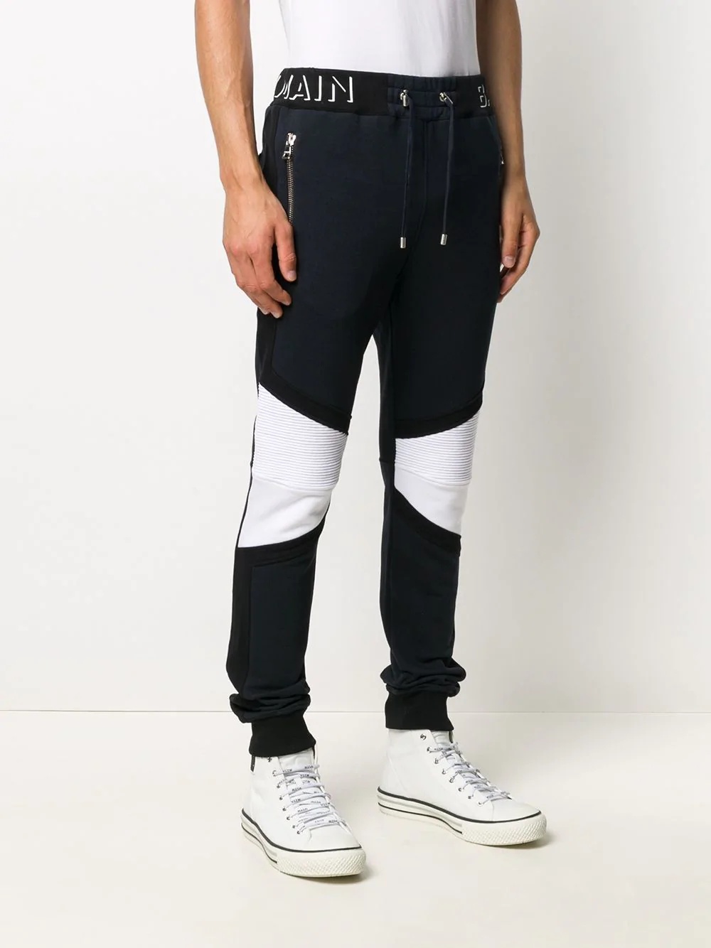 contrast panel track pants - 3