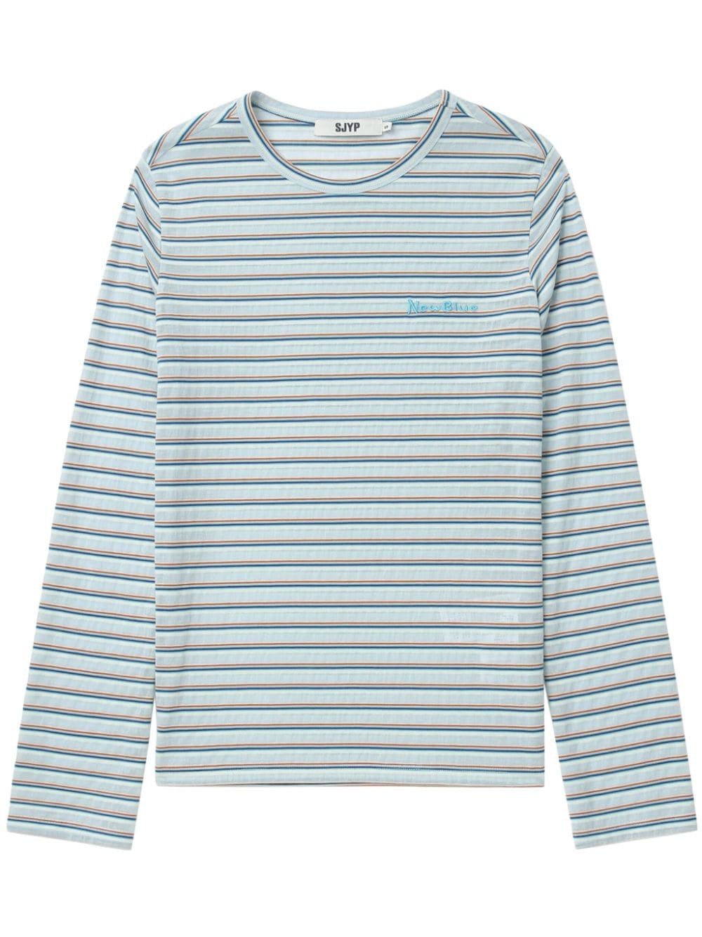 striped cotton-blend T-shirt - 1