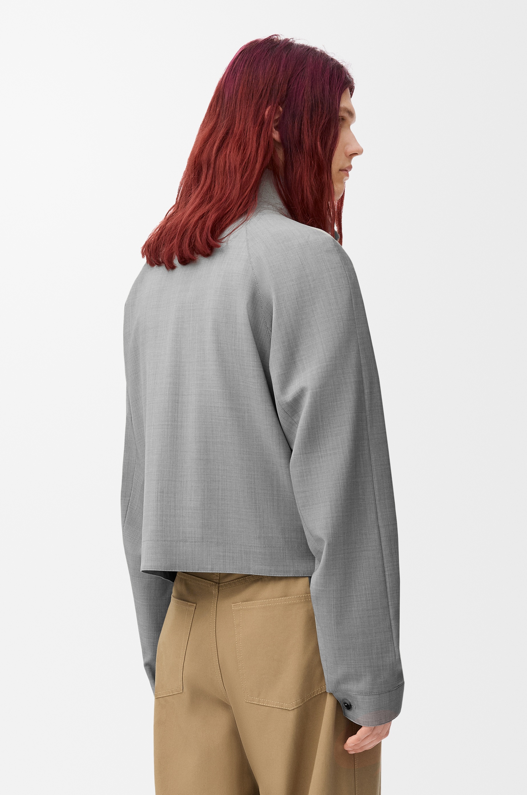 Zip-up jacket in wool - 4