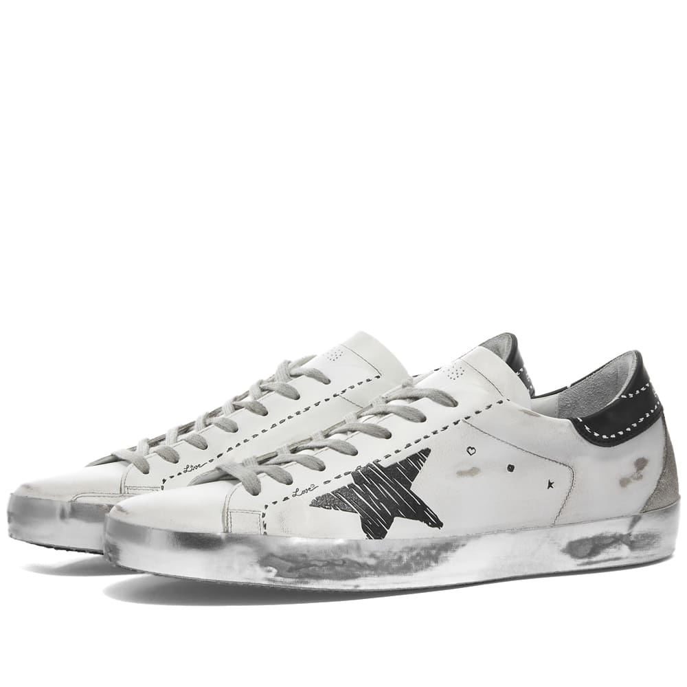 Golden Goose Super-Star Leather Metal Logo Sneaker - 1