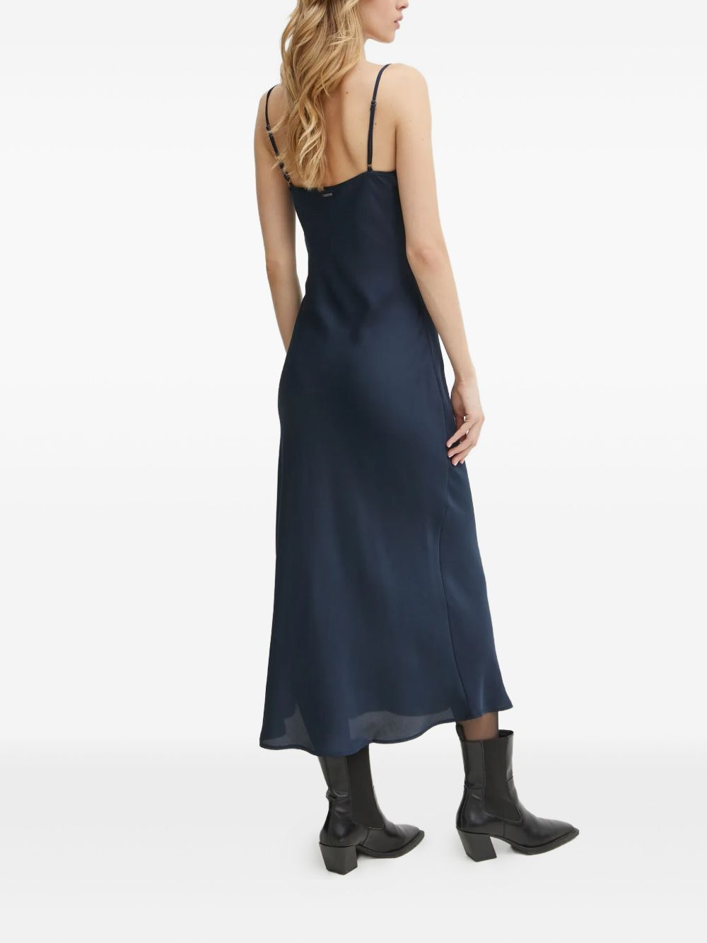 cowl-neck midi dress - 2