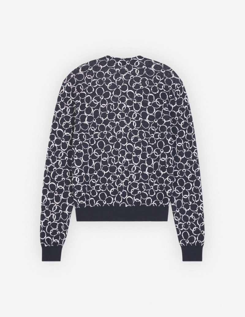 Maison Kitsuné ABSTRACT DAISY JACQUARD CARDIGAN outlook