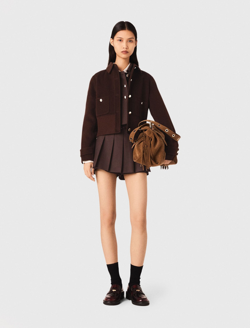 maje Short cropped coat outlook