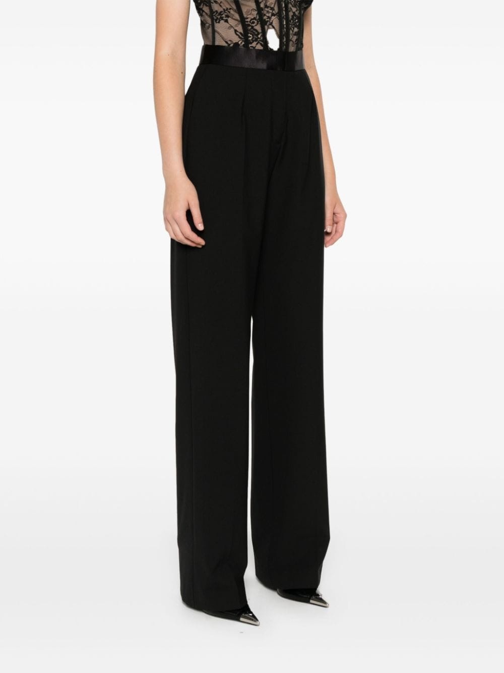 wide-leg tailored trousers - 3
