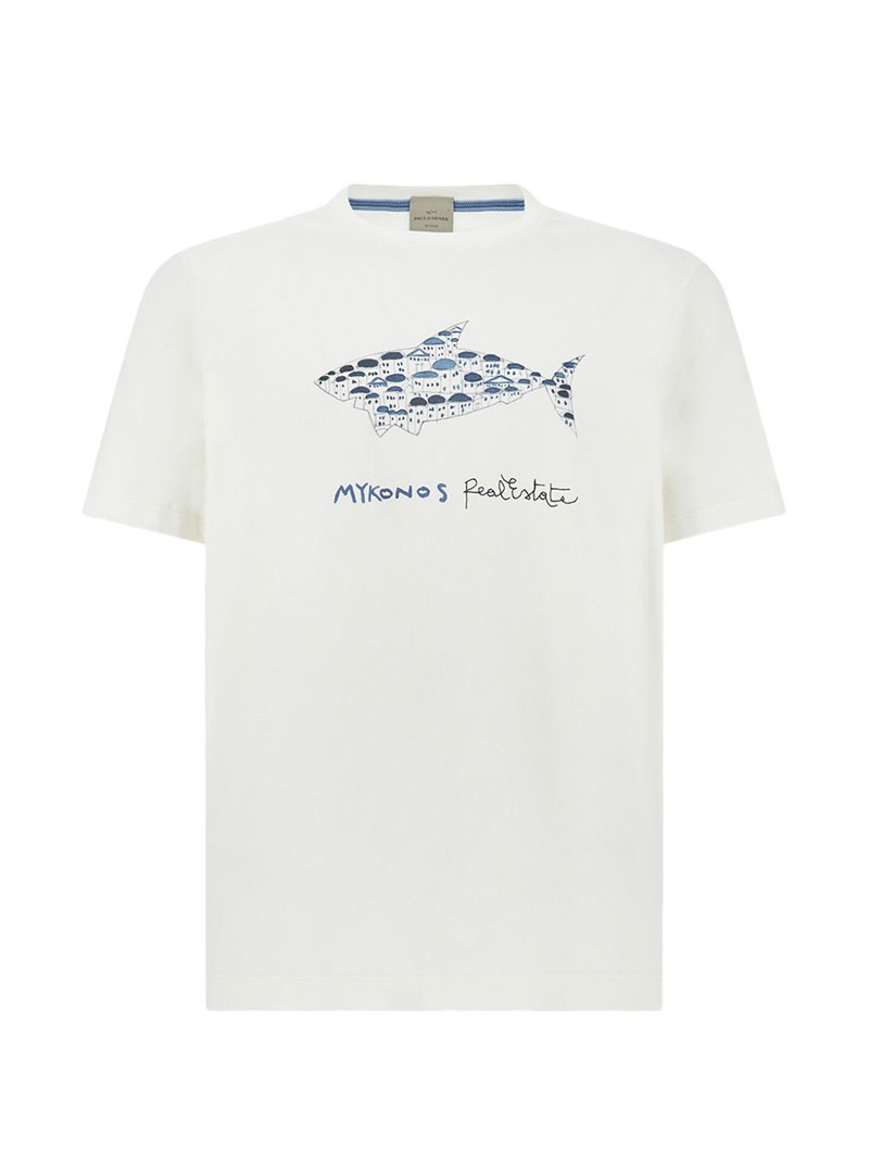 Mikonos Real Estate print T-shirt 1