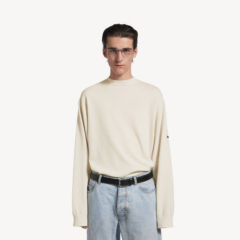 Men's Crewneck Sweater in Cream 5