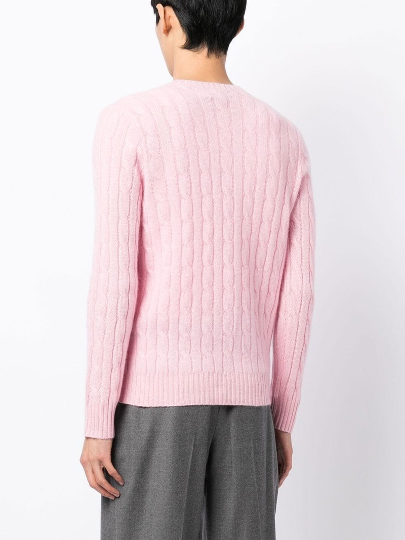 long-sleeved cable-knit jumper 4