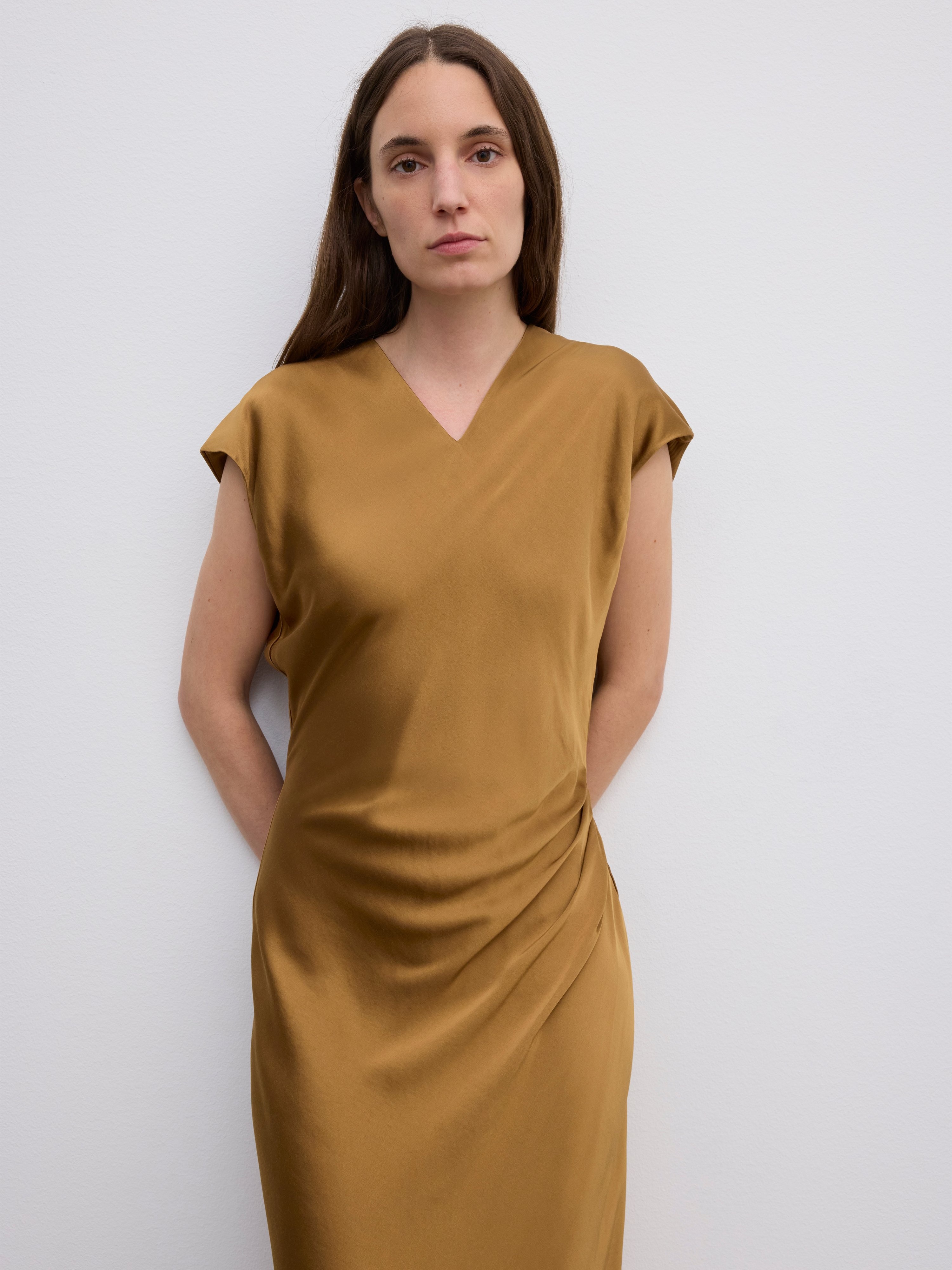 Fluid V-neck Dress - 4