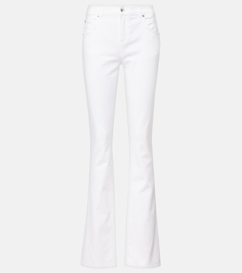 Chain-detail high-rise bootcut jeans - 1