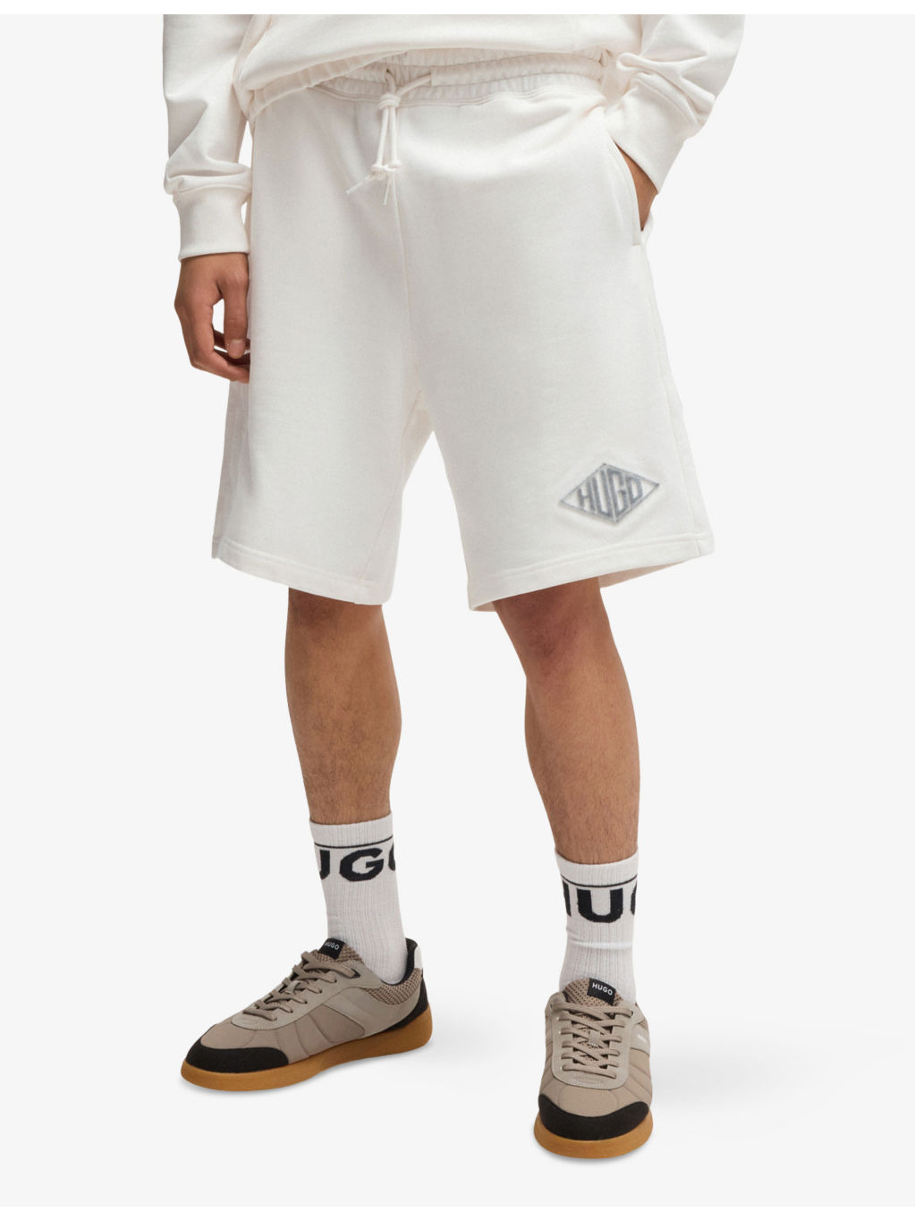 Branded Straight-Leg Regular-Fit Cotton-Jersey Shorts - 3