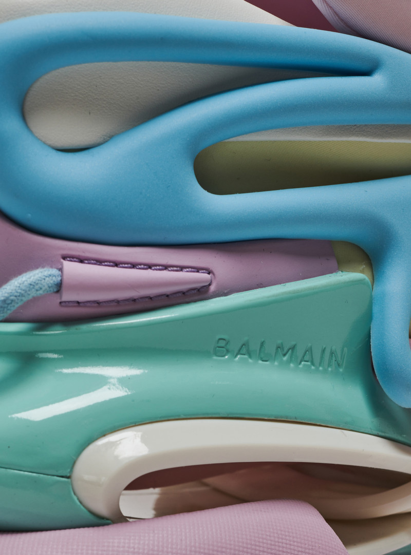 Balmain Unicorn trainers in neoprene and leather outlook