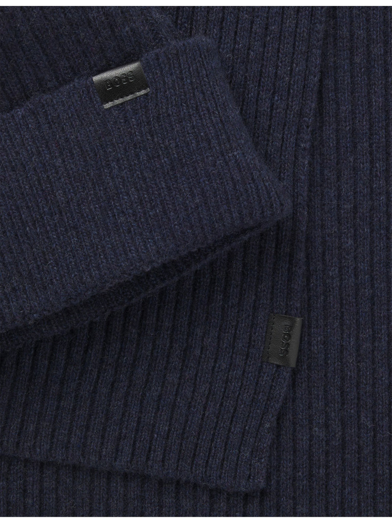 BOSS Branded Wool-Blend Hat and Scarf Gift Set outlook