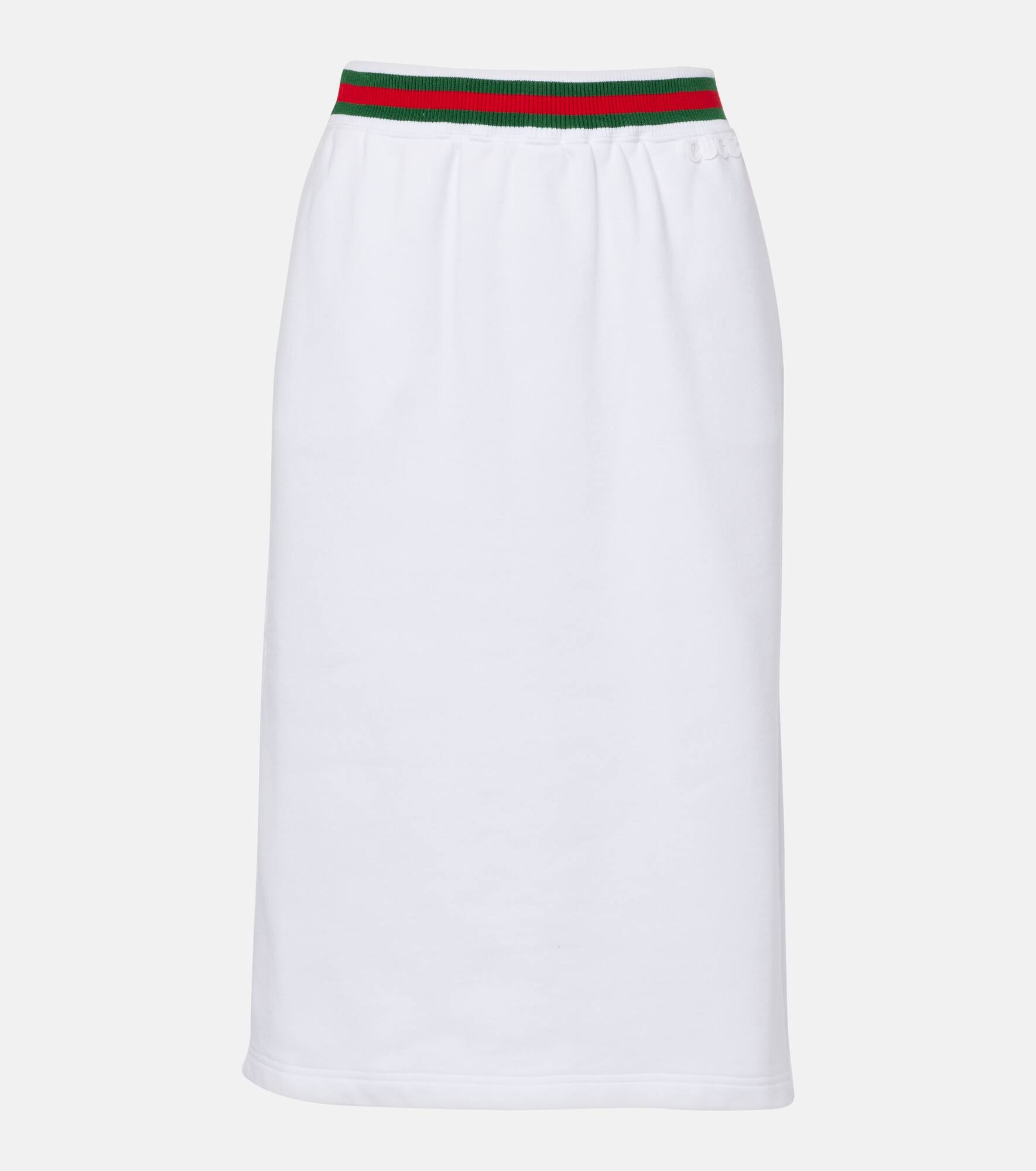 Cotton jersey midi skirt - 1