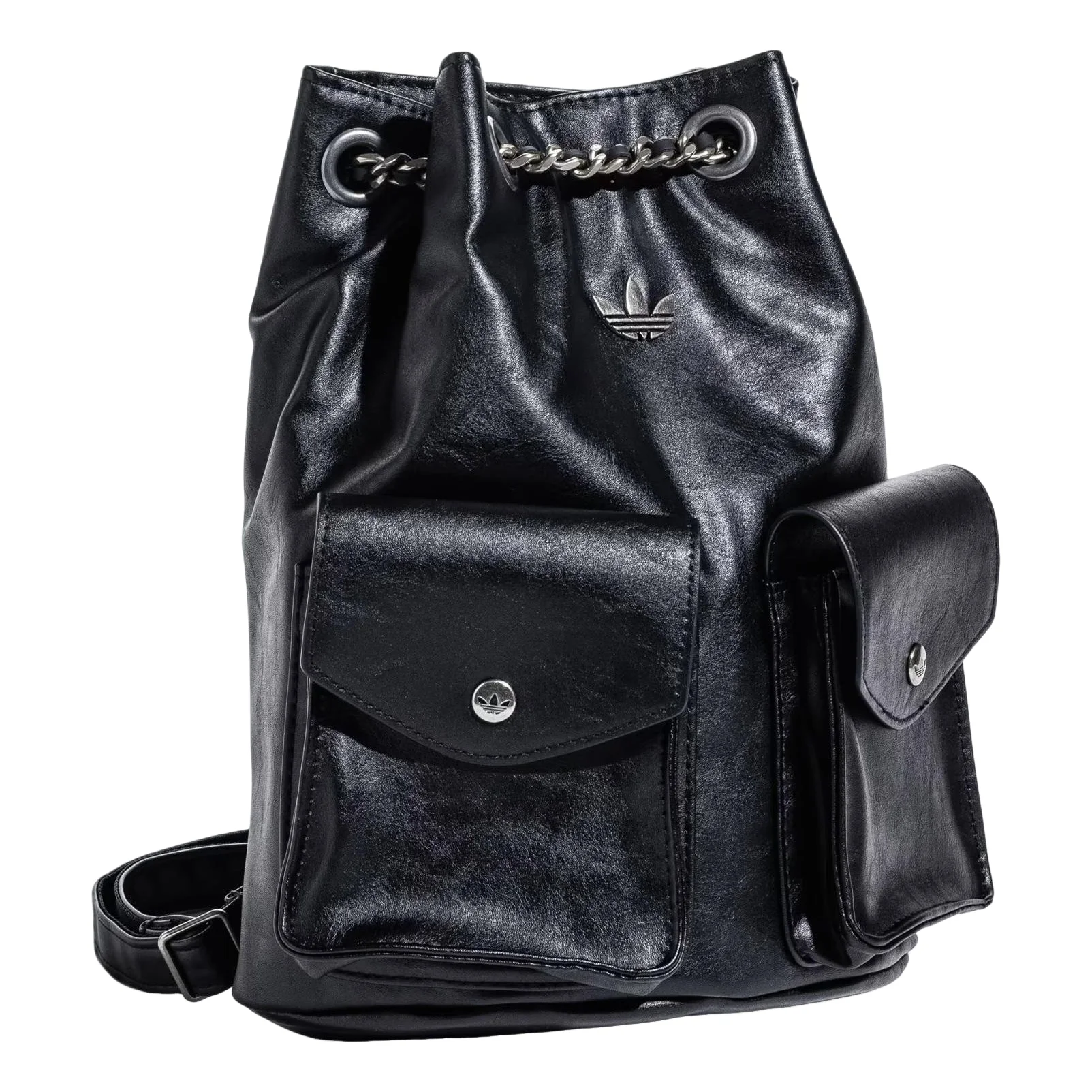 (WMNS) adidas Originals Polyurethane Backpack 8L 'Black' KW4750 - 1