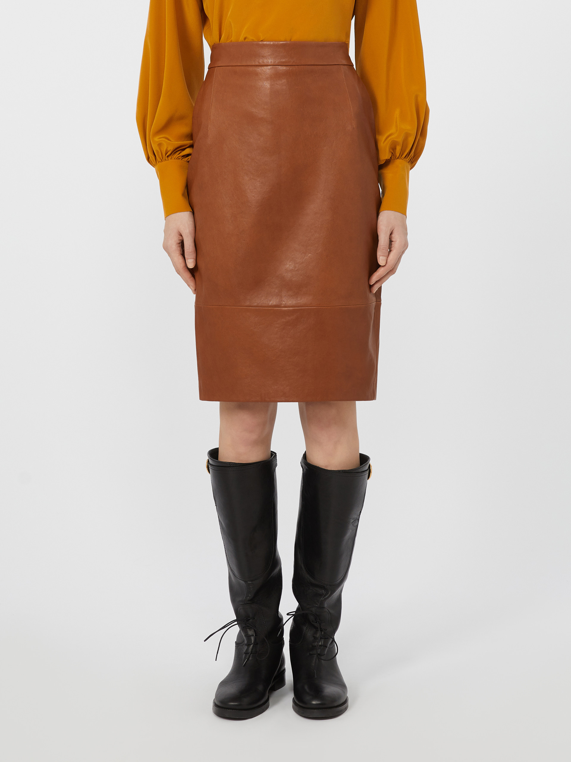 PAPAILE Nappa leather skirt - 3