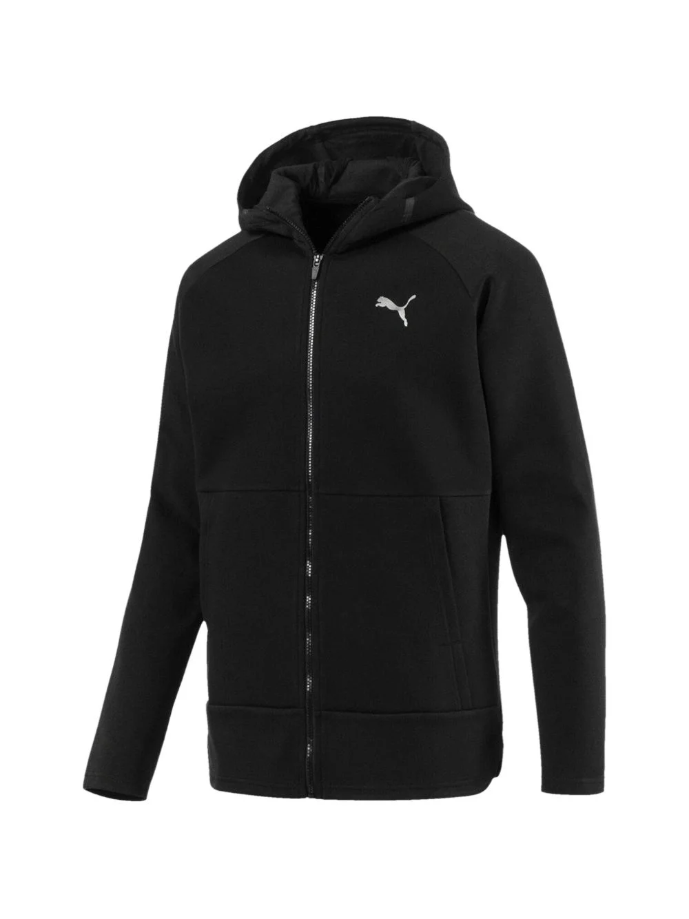 hooded zip-up T-shirt - 1