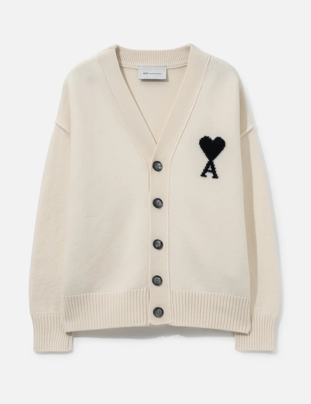 WOOL CARDIGAN WITH AMI DE COEUR - 1