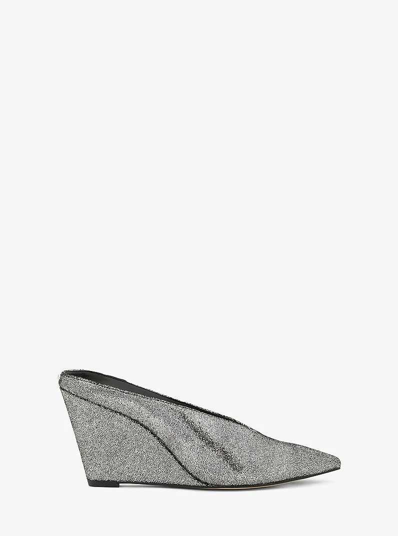 Xandra Metallic Leather Wedge Mule - 1