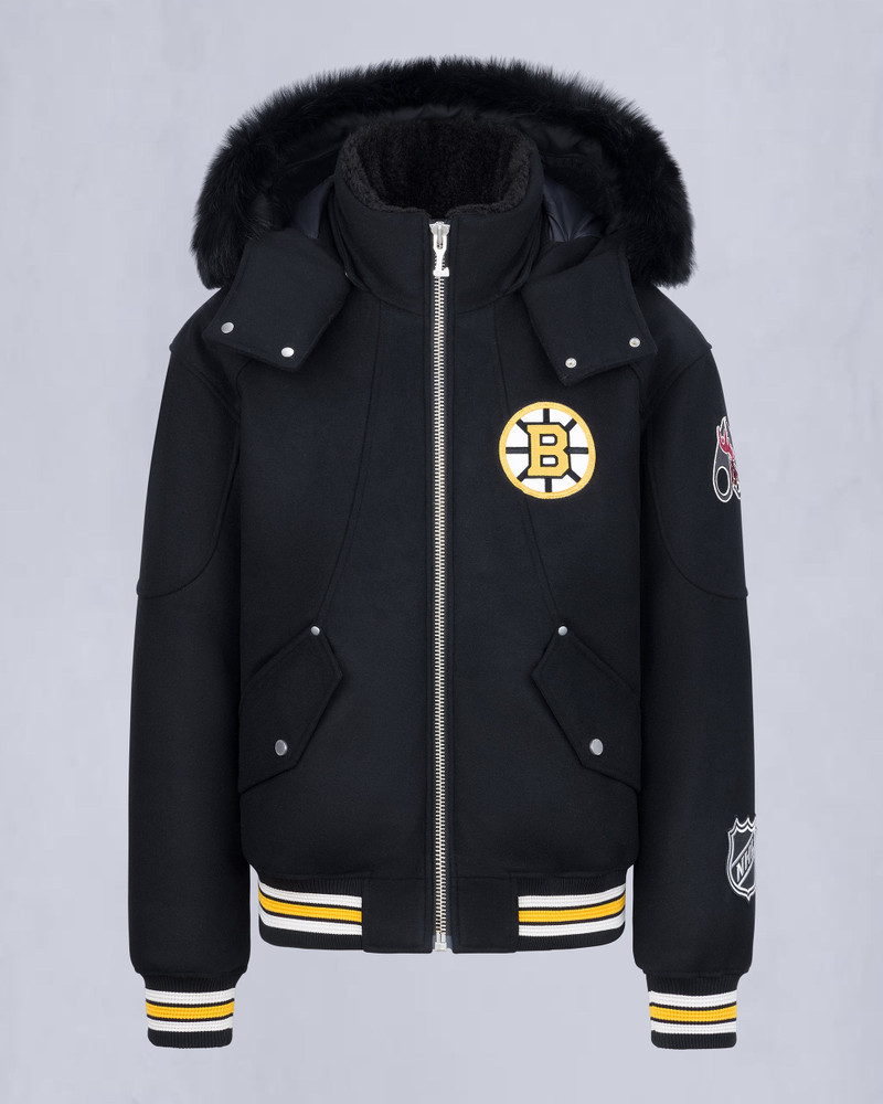 NHL X MOOSE KNUCKLES BRUINS BOMBER JACKET 1