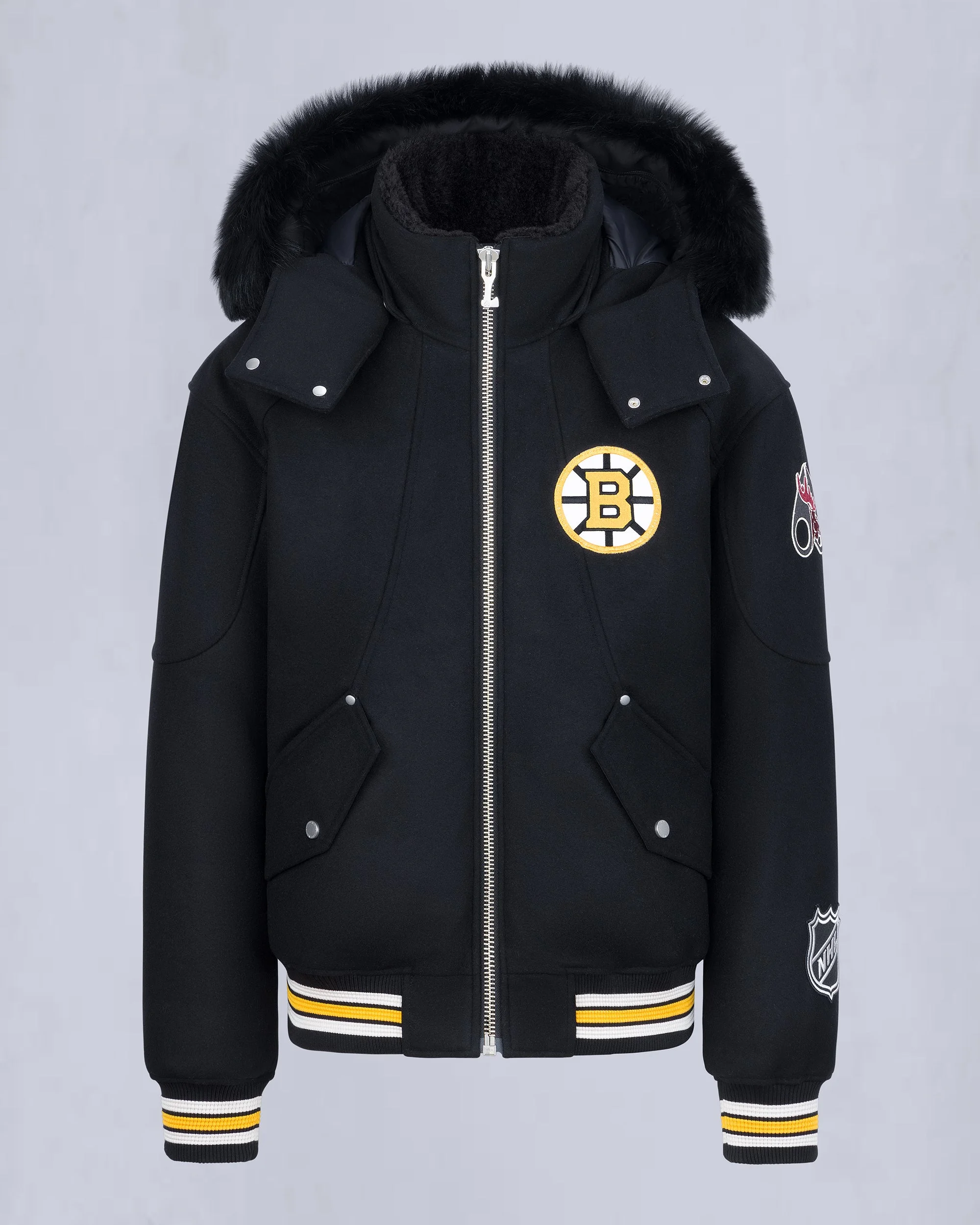 NHL X MOOSE KNUCKLES BRUINS BOMBER JACKET - 1