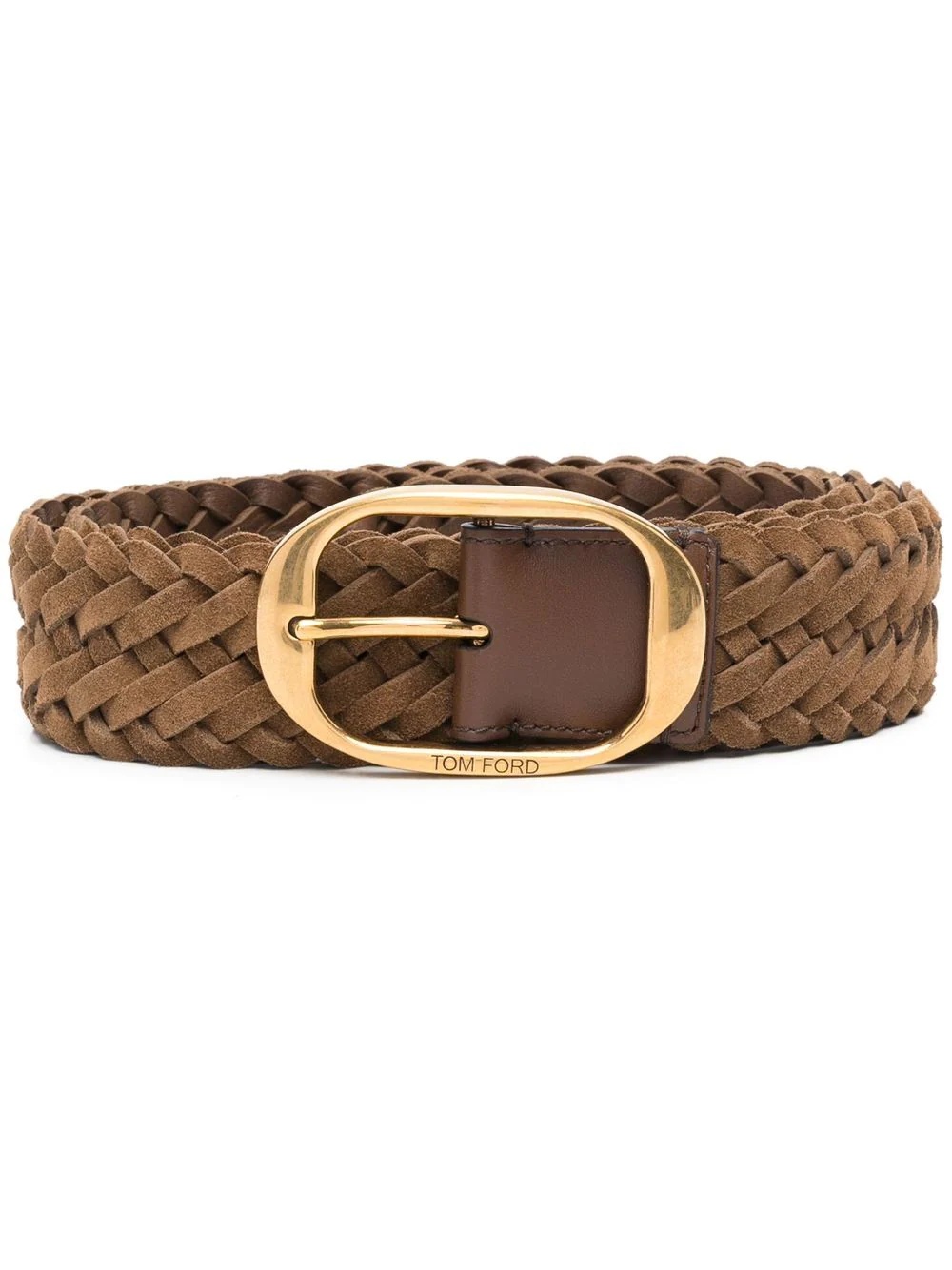 woven leather belt - 1