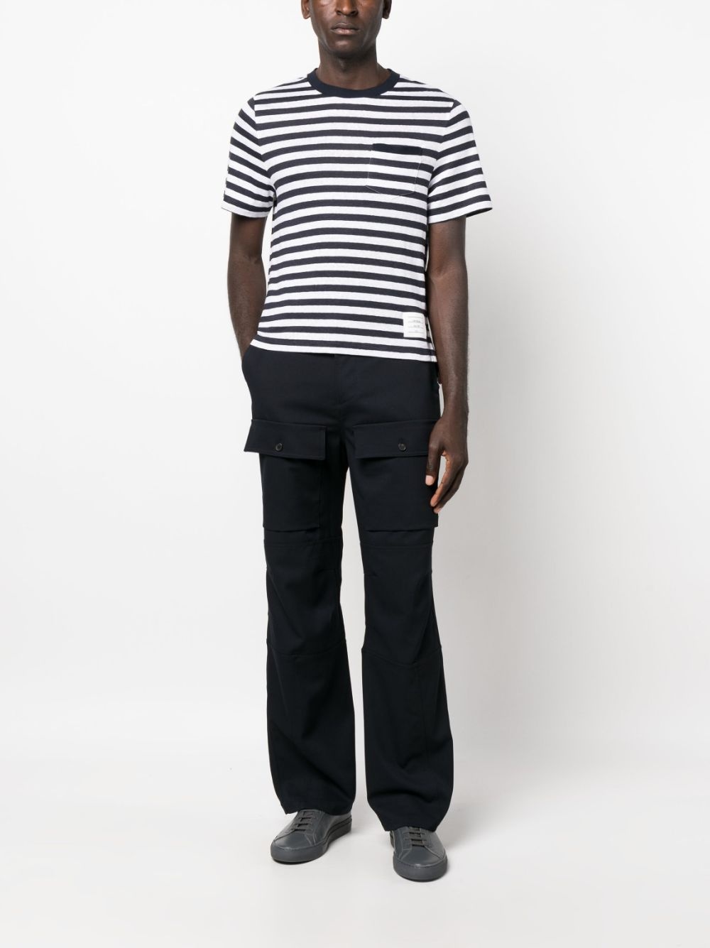 horizontal-stripe short-sleeve T-shirt - 2
