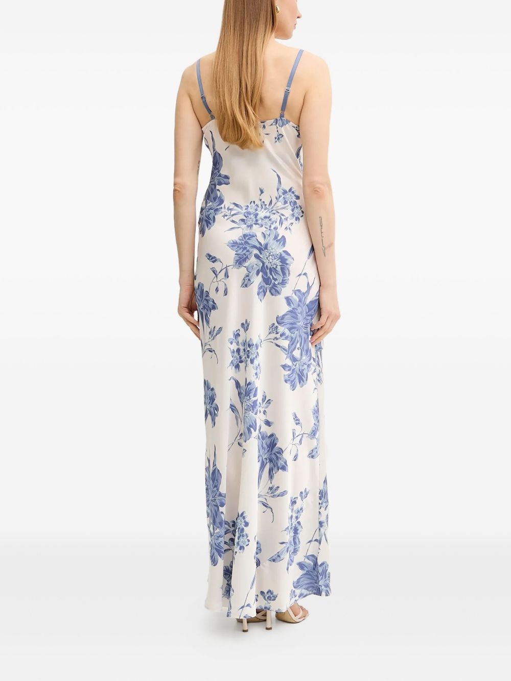 cowl-neck floral-print maxi dress - 3